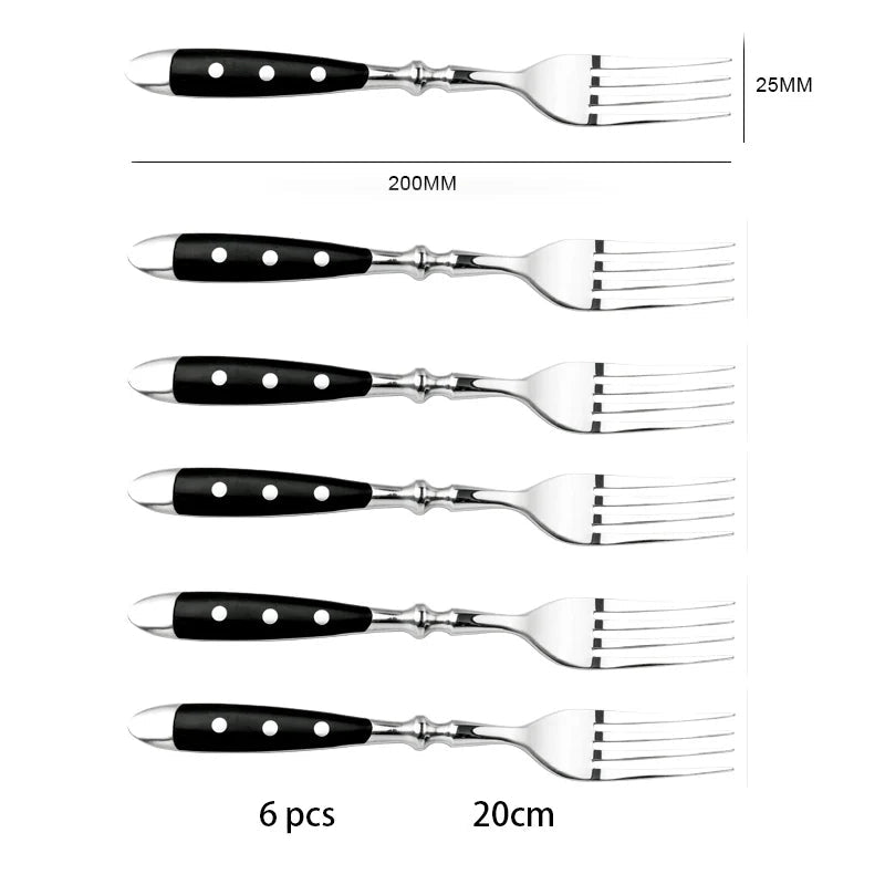 Conjunto de Talheres de Aço Inox Polido Estilo Clássico | Haustter