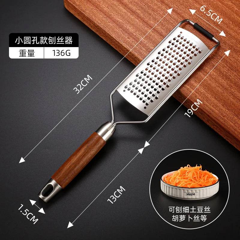 Ralador Manual de Aço Inox com Cabo de Madeira - Haustter - Haustter