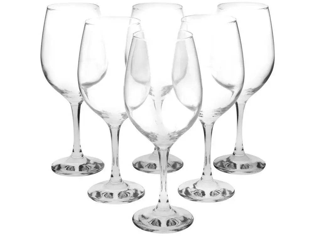 Conjunto de Taças para Vinho e Água 6 Peças 490ml - Vidro Resistente | Haustter - Haustter