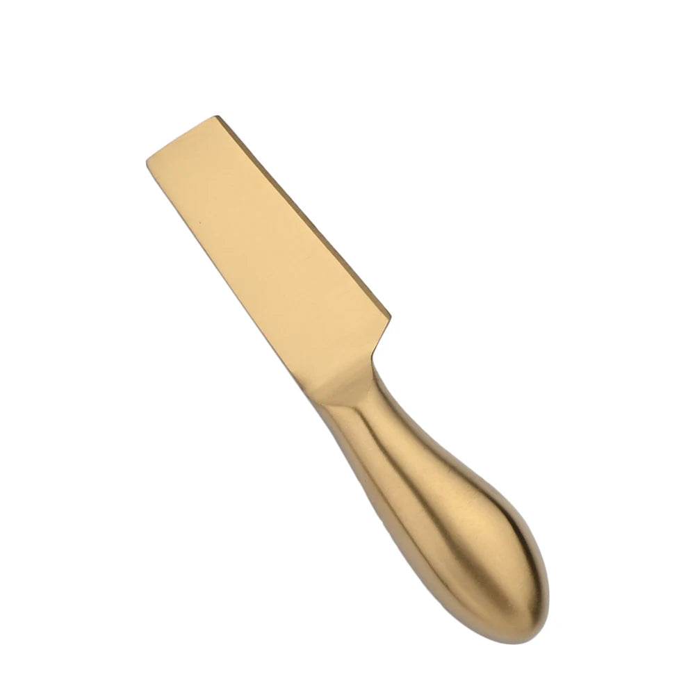 6 Facas para Queijo em Aço Inoxidável Dourado, Conjunto - Haustter - Haustter