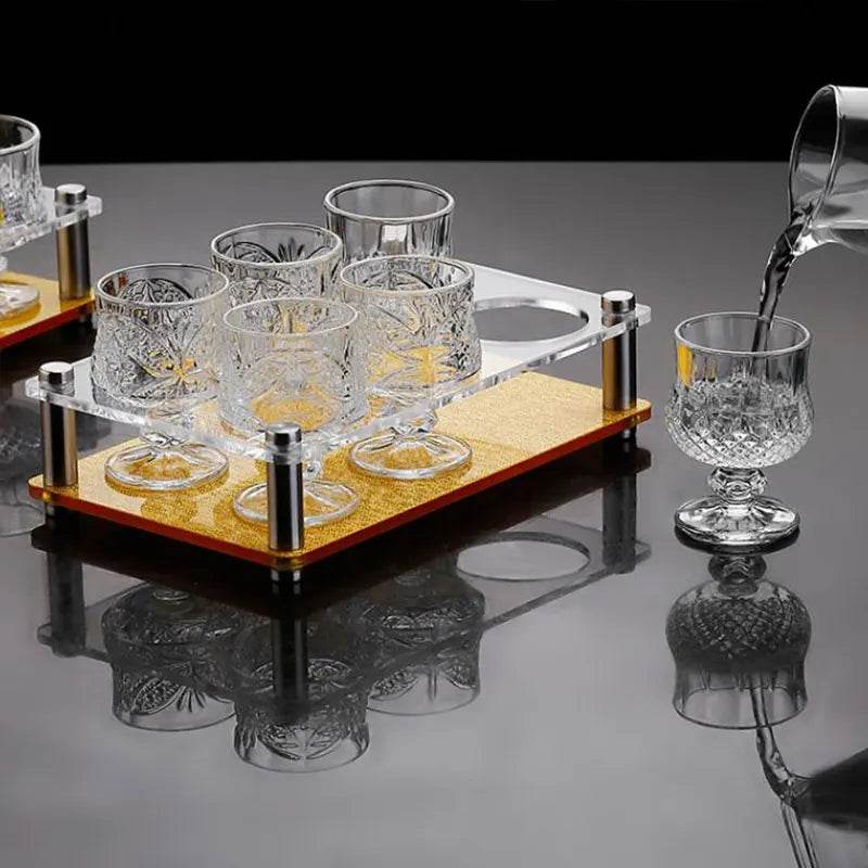 4 Taças Vintage de Vidro para Bebidas Destiladas, Conjunto - Haustter - Haustter