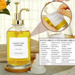 2 Dispensadores de Xarope com Bandeja de Bambu, Conjunto - Haustter - Haustter