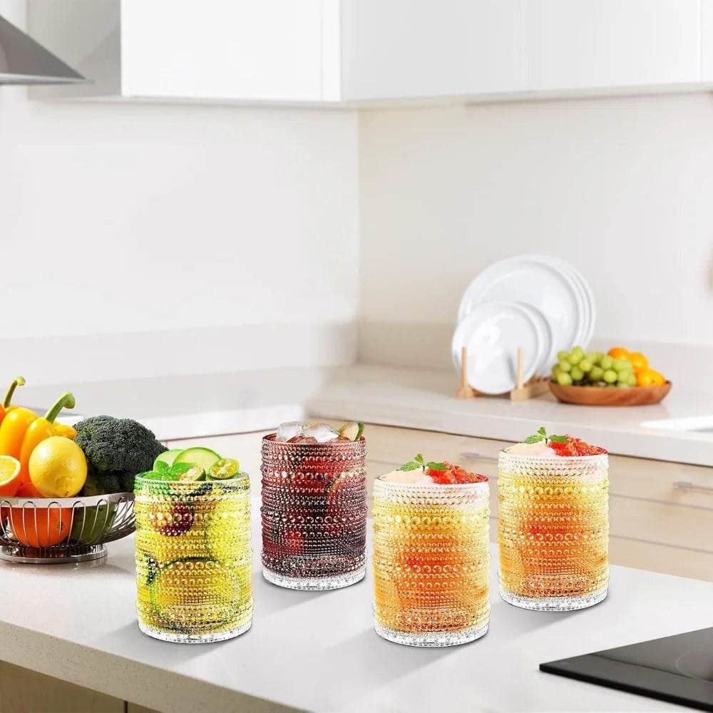 Conjunto de 6 Copos Vintage com Relevo 300ml - Haustter - Haustter