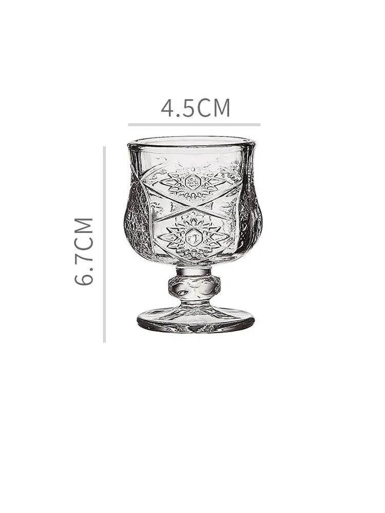 4 Taças Vintage de Vidro para Bebidas Destiladas, Conjunto - Haustter - Haustter
