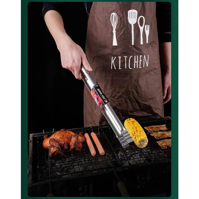 Pinça de Aço Inox Extra Longa 45cm para Churrasco - Haustter - Haustter