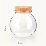 Recipiente de Vidro Esférico 500ML com Tampa de Cortiça - Haustter - Haustter