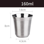 Copo de Café de Aço Inoxidável de Parede Dupla - Haustter - Haustter