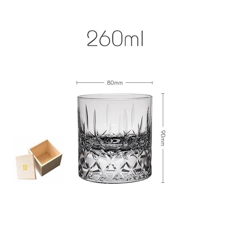 Copo de Whiskey com Entalhe Artesanal de Alto Brilho e Fundo Espesso - Haustter - Haustter