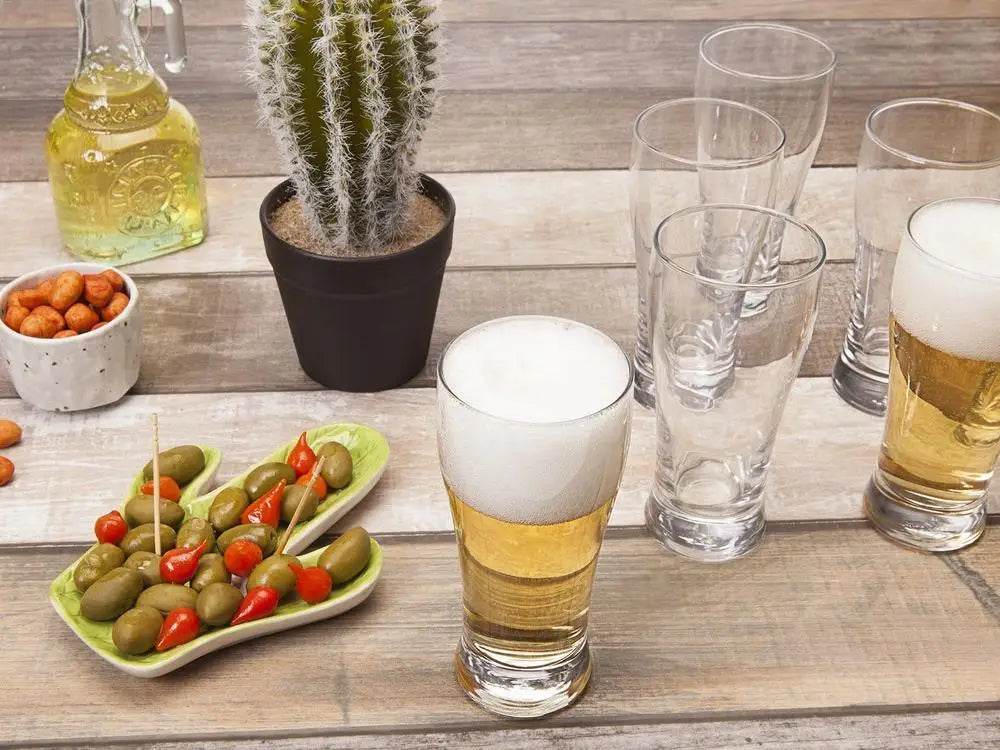 Jogo de Copos para Cerveja Lager 6 Peças 200ml - Vidro Resistente e Design Clássico | Haustter - Haustter