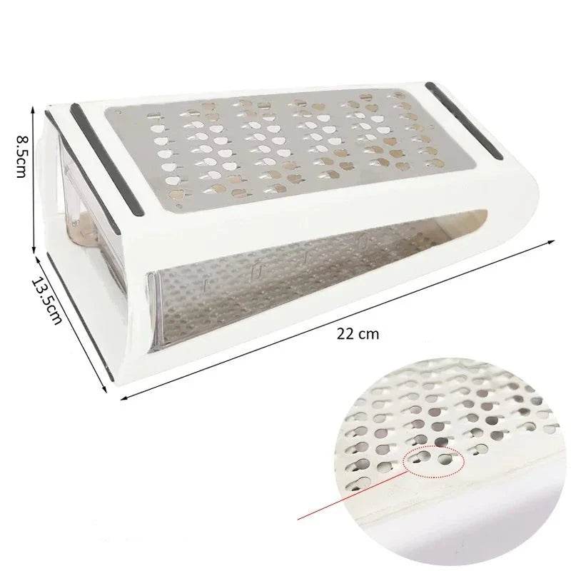 Ralador de Queijo e Vegetais com Lâminas Dupla Face em Aço Inoxidável - Haustter - Haustter