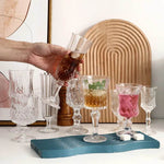 4 Taças Vintage de Vidro para Bebidas Destiladas, Conjunto - Haustter - Haustter