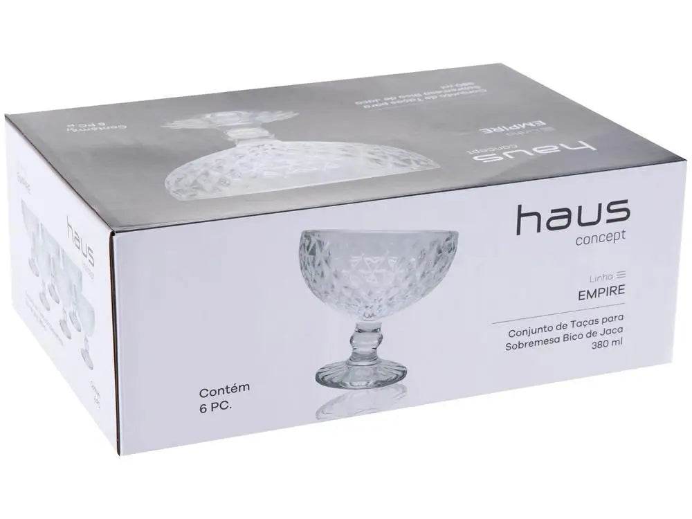 Jogo de Taças Bico de Jaca 6 Peças 380ml - Textura Exclusiva e Elegância | Haustter - Haustter