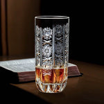 Copo de Vidro Lapidado 340ml para Suco e Coquetéis - Haustter - Haustter