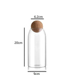 Pote de Vidro com Tampa de Cortiça em Bola, Recipiente Transparente de Armazenamento para Casa - Haustter - Haustter