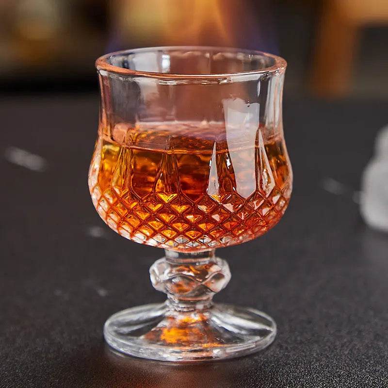 4 Taças Vintage de Vidro para Bebidas Destiladas, Conjunto - Haustter - Haustter