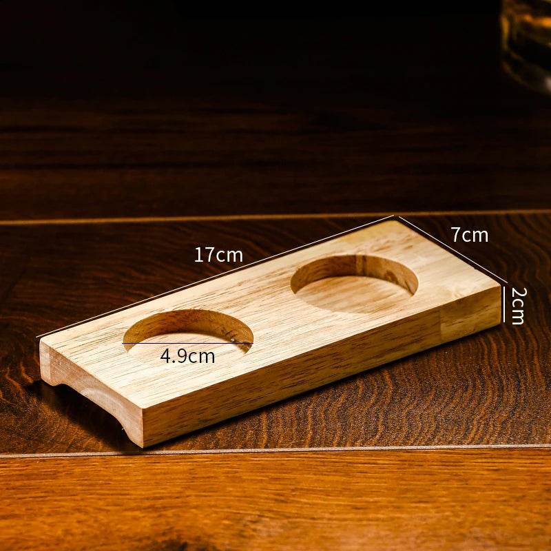 Copos de Whisky Ovalados com Bandeja de Madeira - Haustter - Haustter