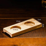 Copos de Whisky Ovalados com Bandeja de Madeira - Haustter - Haustter