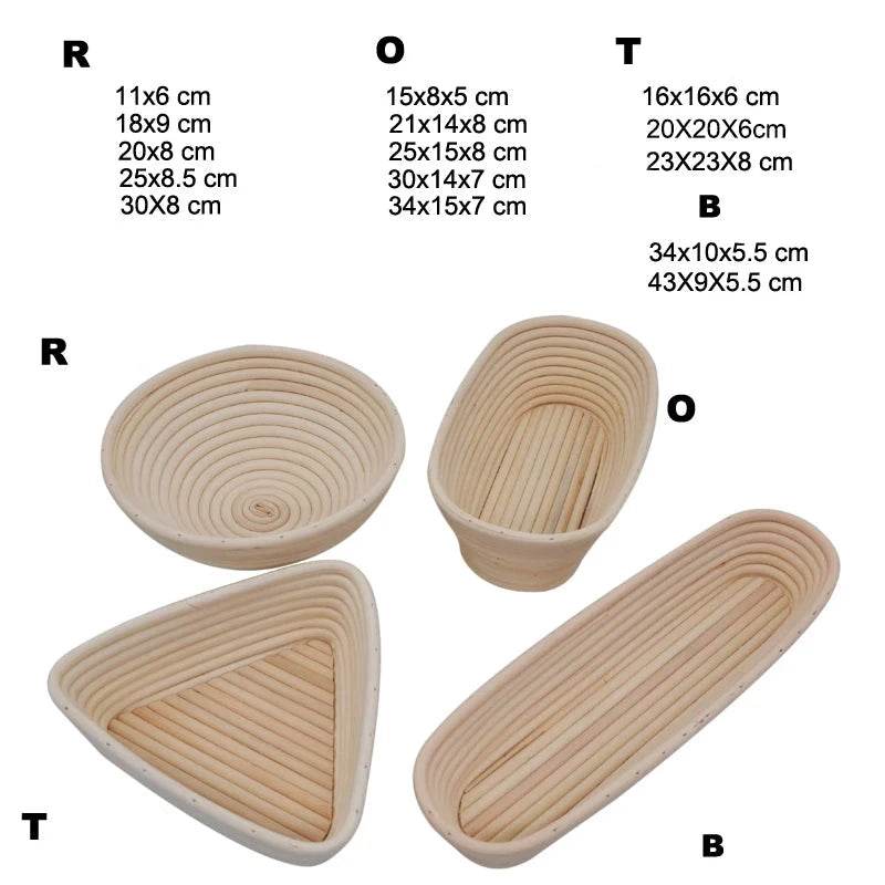 Cesta de Fermentação em Rattan Natural Walfos para Pães - Haustter - Haustter