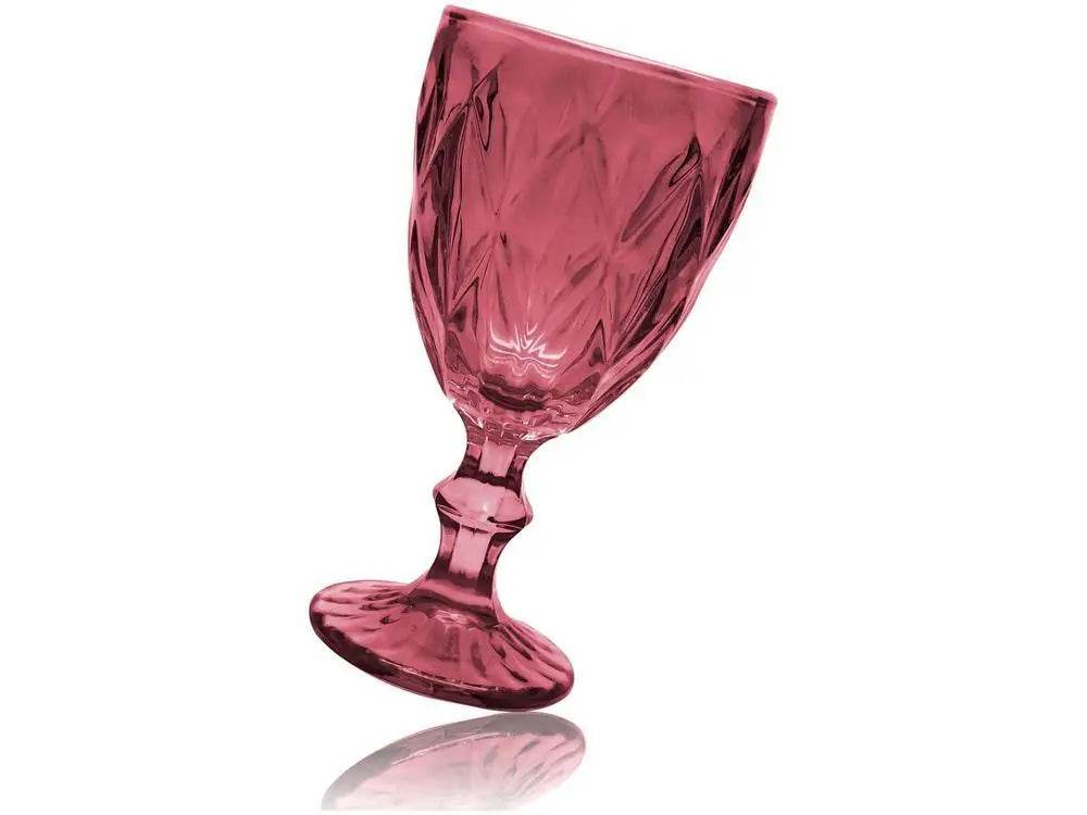 Jogo de Taças Vermelhas Diamond Empire 6 Peças 330ml - Beleza Intensa | Haustter - Haustter