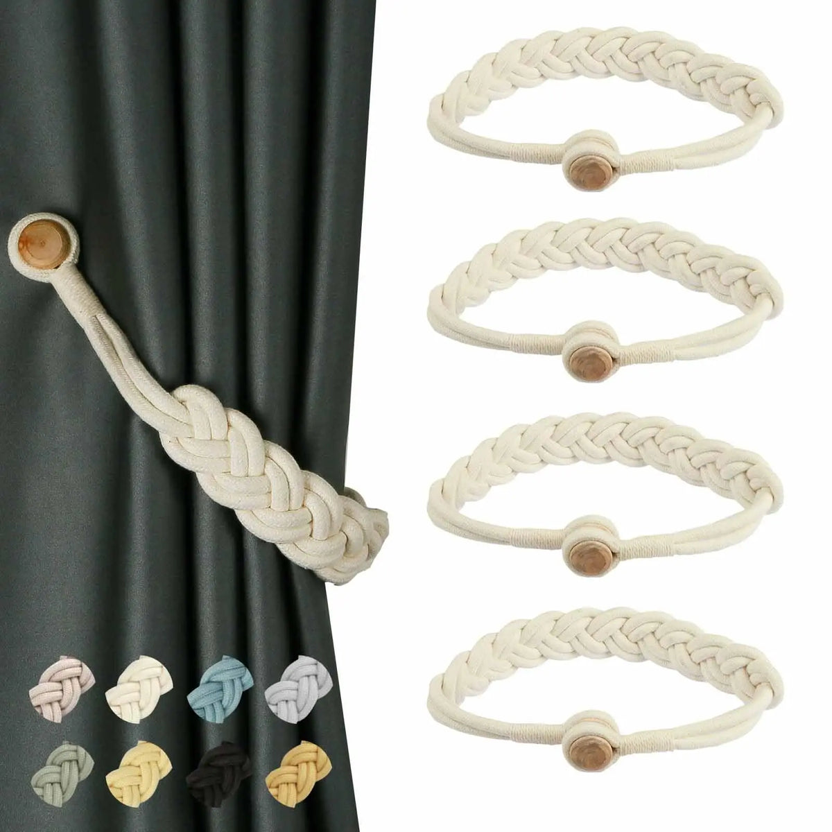 Abraçadeira magnética para cortina com tassel
