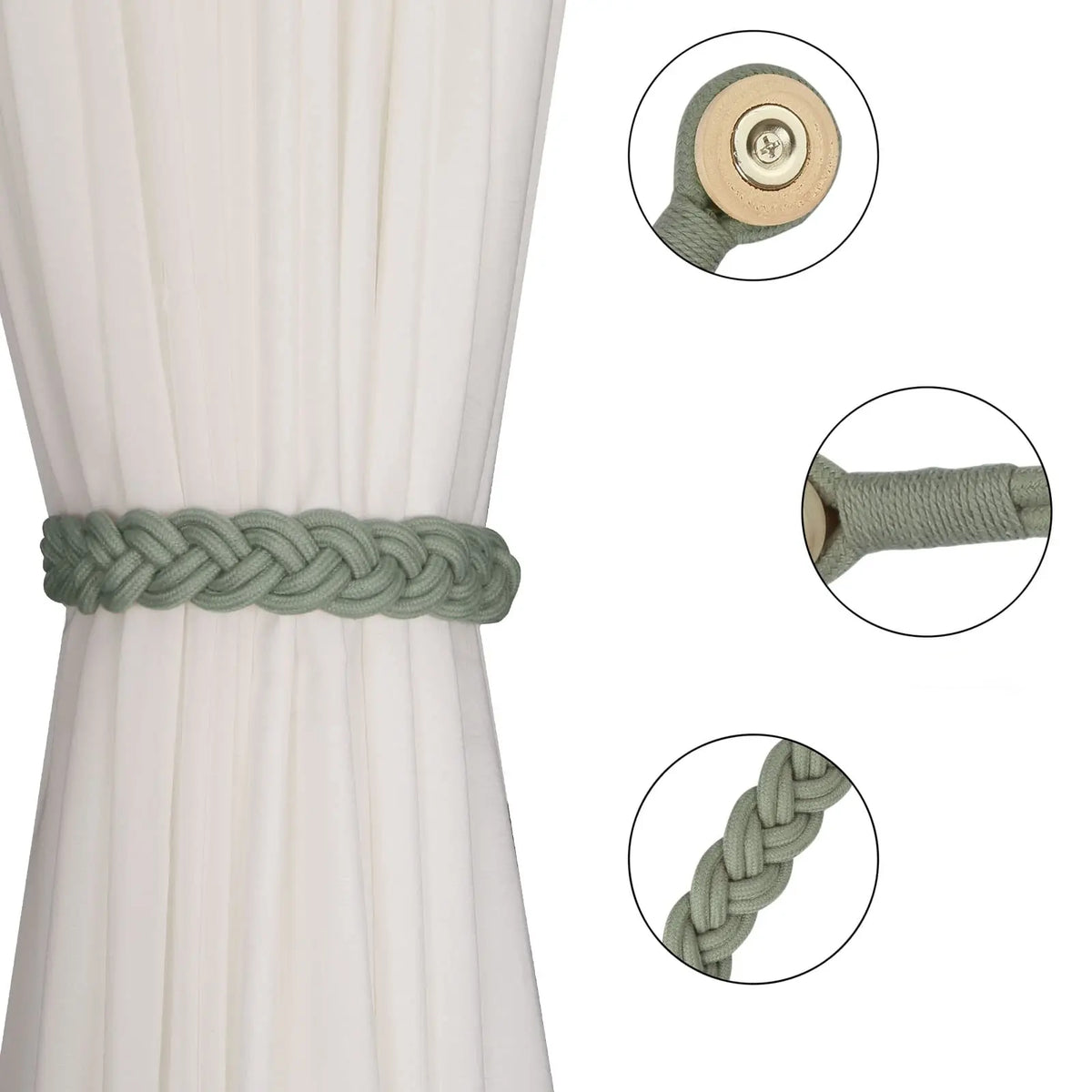 Abraçadeira magnética para cortina com tassel
