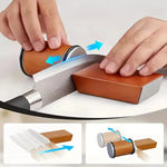 Afiador Manual de Facas com Rolo Rotativo e Ângulo Fixo de 15° em Madeira Nobre | Haustter