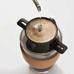 Coador de Café Portátil Dobrável, Filtro de Aço Inoxidável, Cafeteira Reutilizável, Mini Coador de Café Dobrável e Sem Papel - Haustter