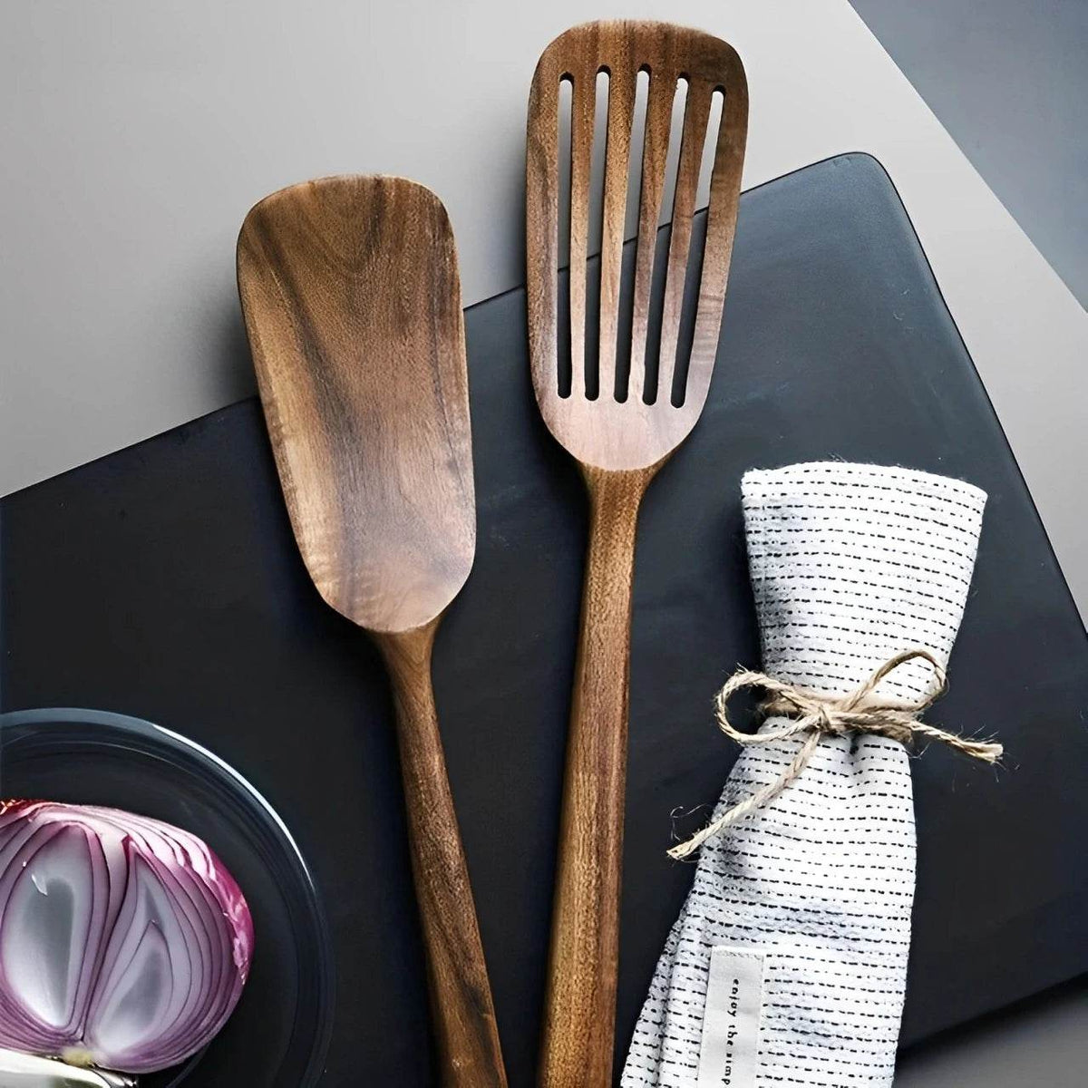 2 Espátulas Japonesas de Madeira, Conjunto - Haustter - Haustter