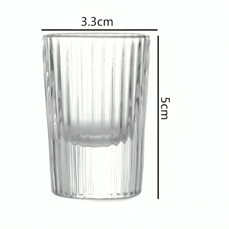 Conjunto de 6 Copos Listrados 20ml para Destilados - Haustter - Haustter