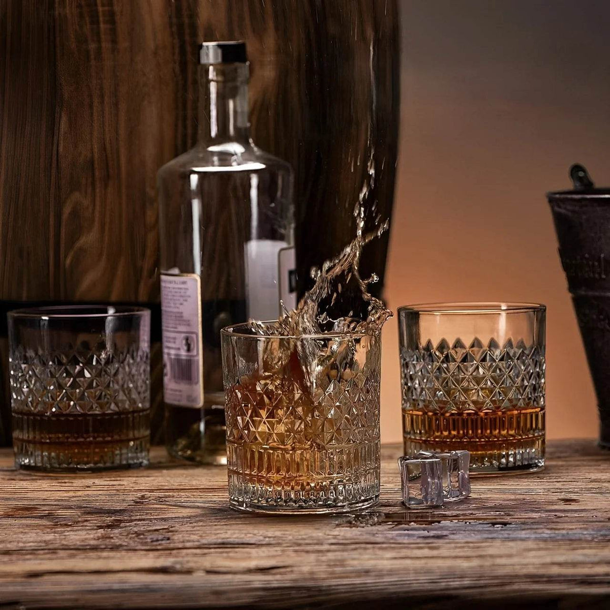 1/4 Copos Prismados para Whisky, Conjunto - Haustter - Haustter