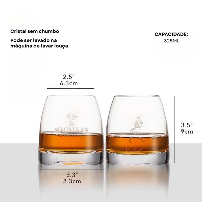 Copos Macallan e Walker para Whisky, Conjunto - Haustter