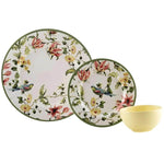 Conjunto Harmony - Jantar, Chá e Café 12 Peças - Branco, Verde e Amarelo | Haustter - Haustter