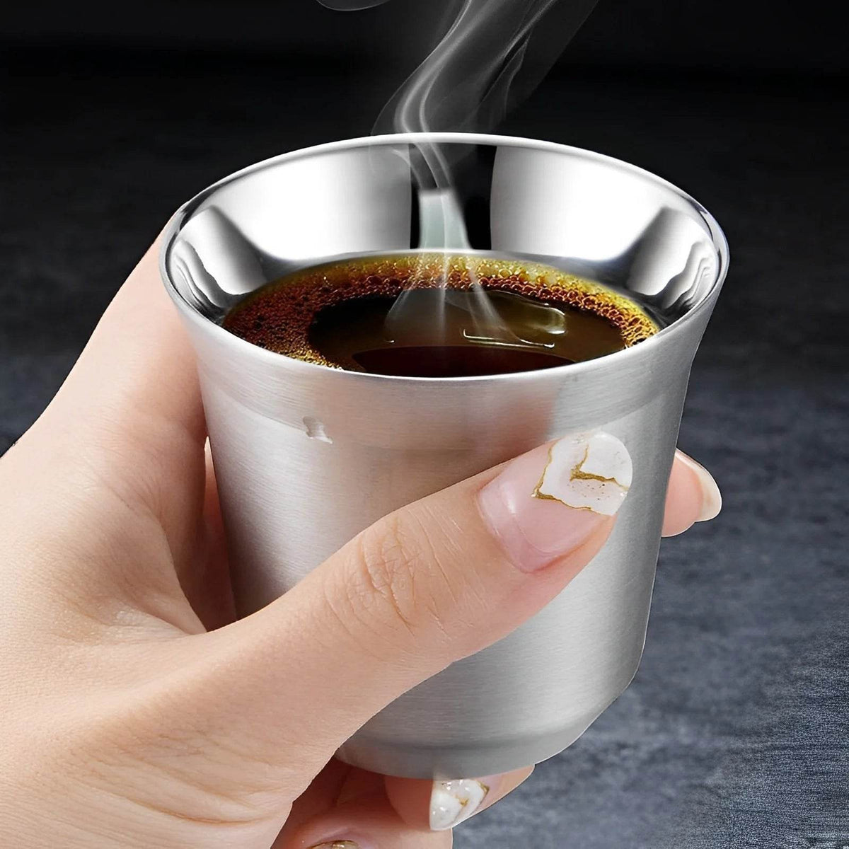 Copo de Café de Aço Inoxidável de Parede Dupla - Haustter - Haustter