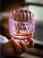 Copo Japonês de Cristal Lapidado com Corte Diamante | Haustter