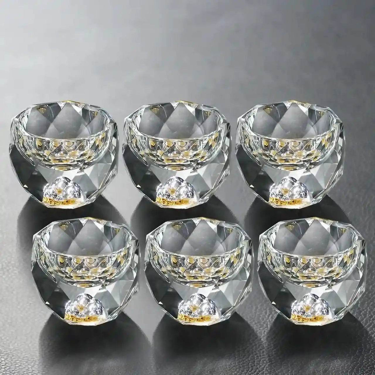 Copo Crystal Nobre 50ml – Talhado como Diamante e Fragmentos Dourados | Haustter - Haustter