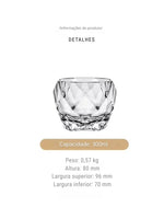 Copo Geométrico Moderno 300ml - Facetado e Robusto | Haustter