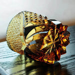 Copo de Whisky Edo Kiriko com Cristais Âmbar - Haustter - Haustter