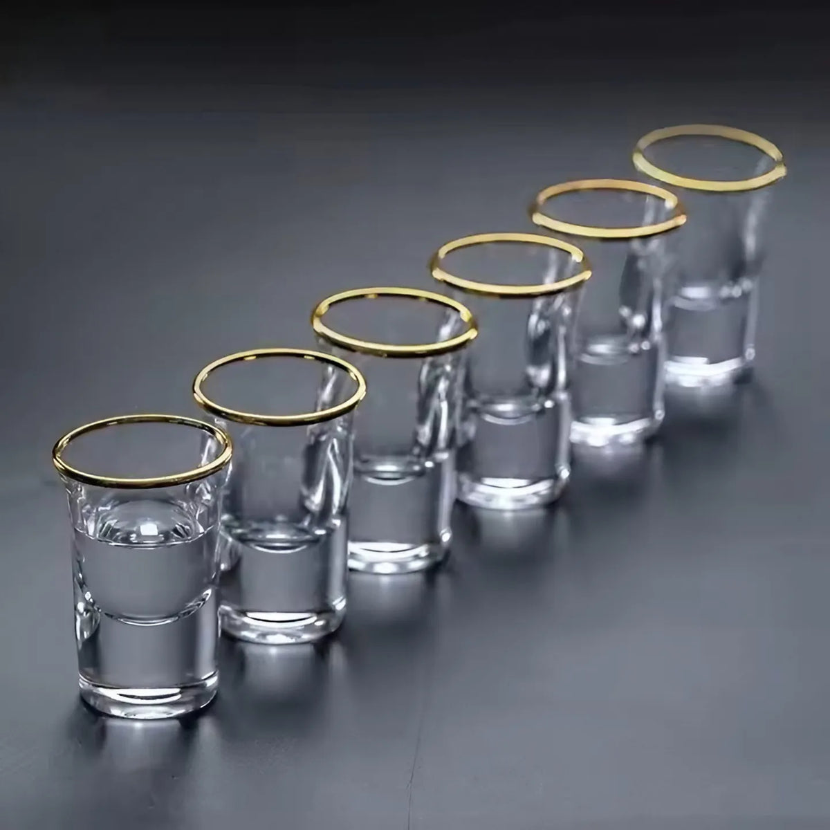 Copos para Bebidas Espirituosas com Borda Dourada | Haustter
