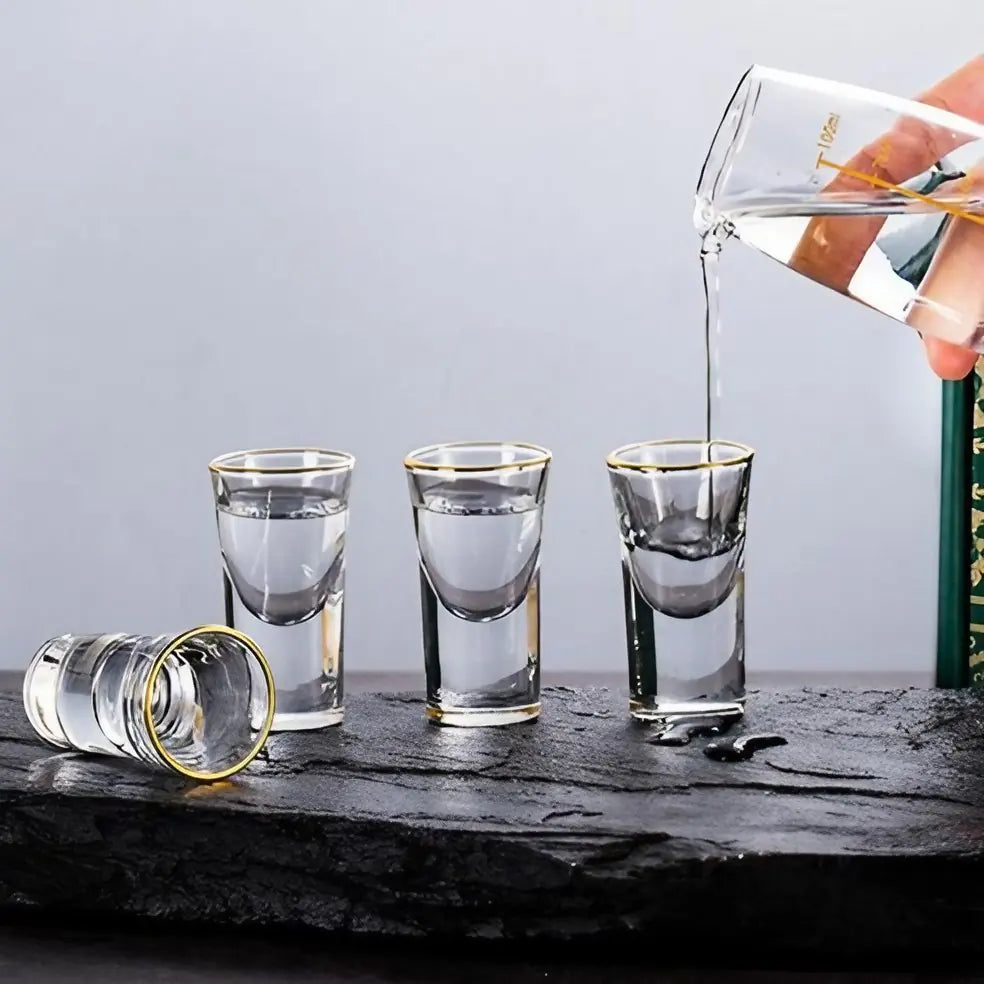 Copos para Bebidas Espirituosas com Borda Dourada | Haustter