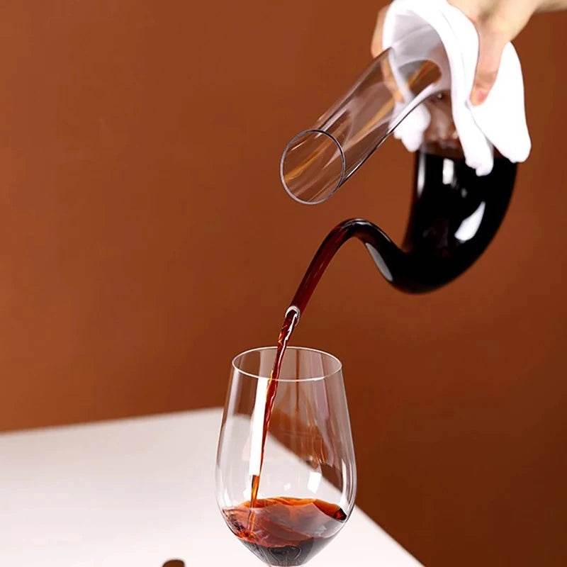 Decantador de Vinho em Vidro em Forma de U, Decantador de Cisne, Separador de Vinho Criativo, Decanter - Haustter - Haustter