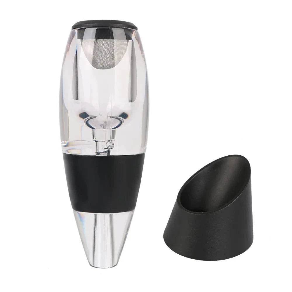 Decantador Profissional para Vinho e Whisky com Filtro e Base, Dispensador Aereador para Bar, Festa e Cozinha, Rápida Oxigenação - Haustter - Haustter