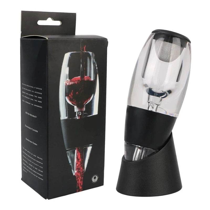 Decantador Profissional para Vinho e Whisky com Filtro e Base, Dispensador Aereador para Bar, Festa e Cozinha, Rápida Oxigenação - Haustter - Haustter