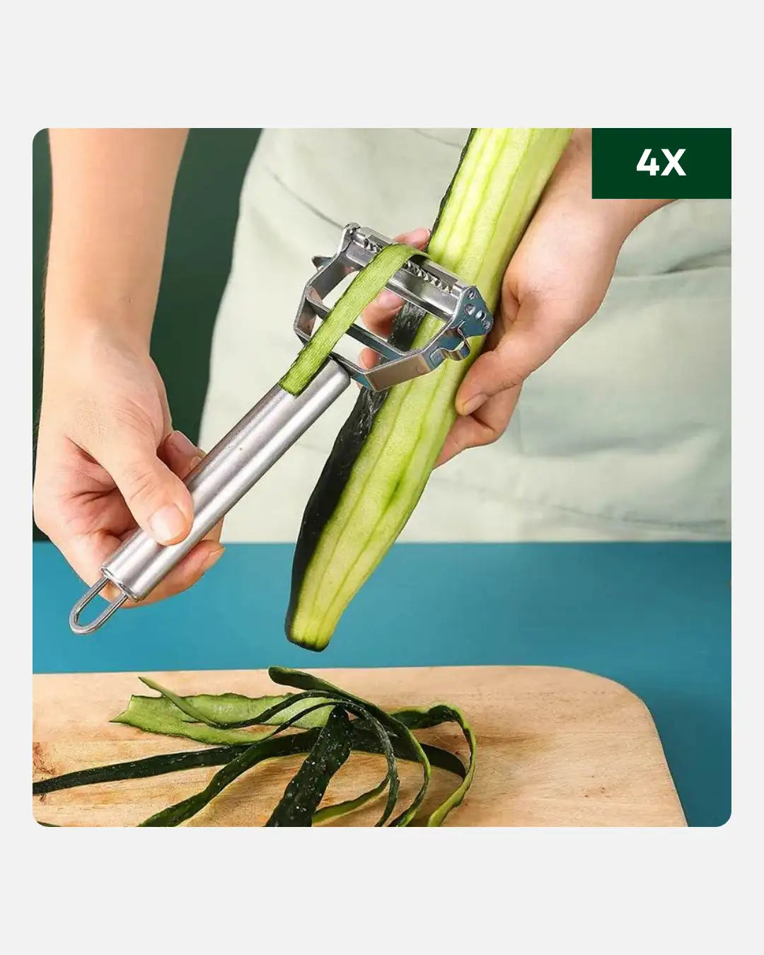 Descascador 4 em 1 de Aço Inoxidável para Frutas e Verduras | Haustter