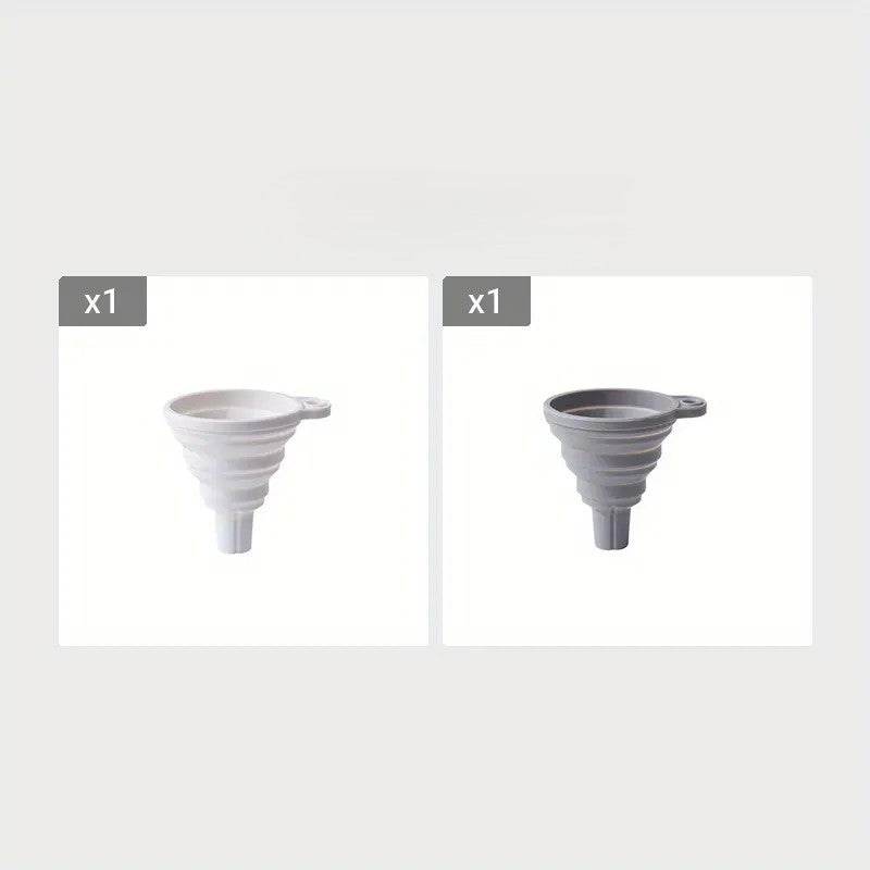 Funil Dobrável de Silicone para Cozinha - Economize Espaço e Evite Sujeira | Haustter - Haustter