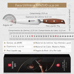 Faca Utilitária XINZUO Zhi 5" em Aço Alemão com Cabo de Madeira Pakka | Haustter