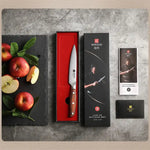 Faca Utilitária XINZUO Zhi 5" em Aço Alemão com Cabo de Madeira Pakka | Haustter