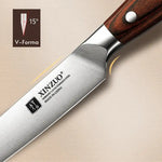 Faca Utilitária XINZUO Zhi 5" em Aço Alemão com Cabo de Madeira Pakka | Haustter