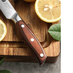 Faca Utilitária XINZUO Zhi 5" em Aço Alemão com Cabo de Madeira Pakka | Haustter