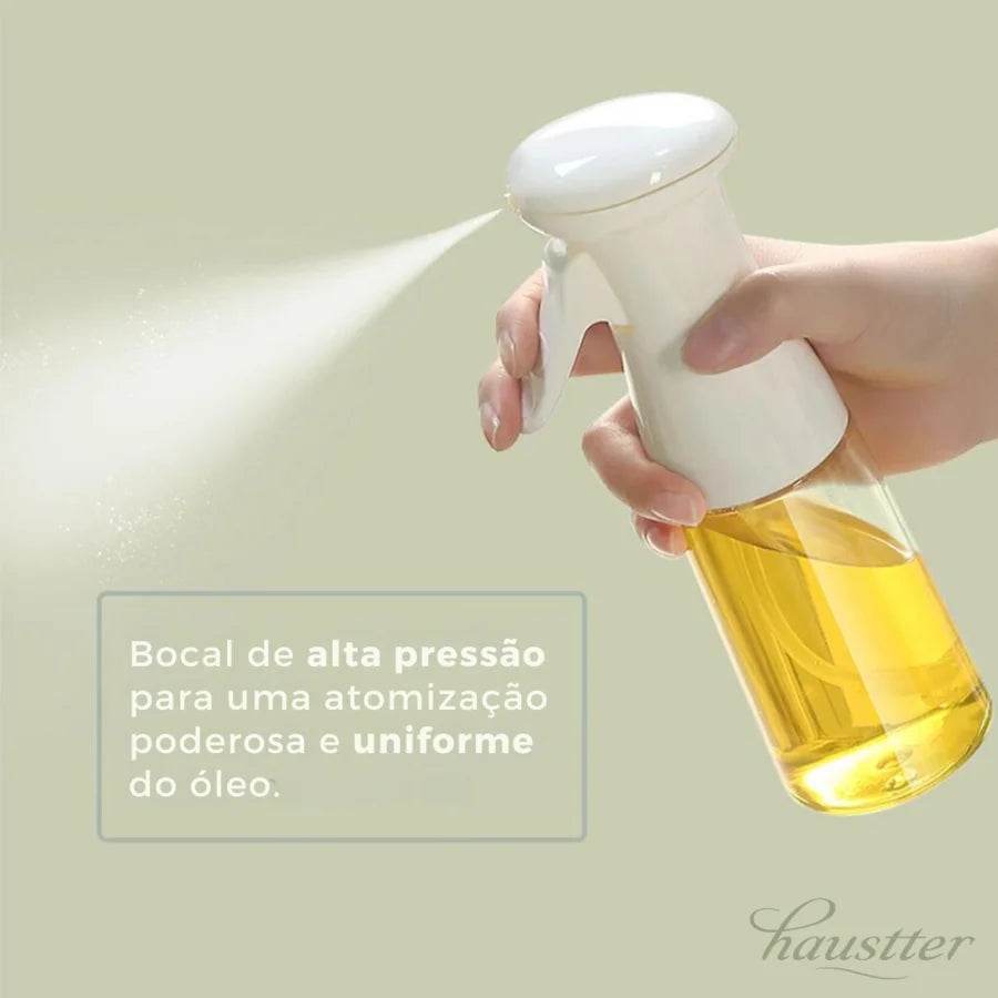 Garrafa de Óleo de Cozinha em Spray Pneumático de 200ml para Salada Fitness, Churrasco e Cozinhar, Dispensador de Óleo em Spray, Cor Preta - Haustter - Haustter