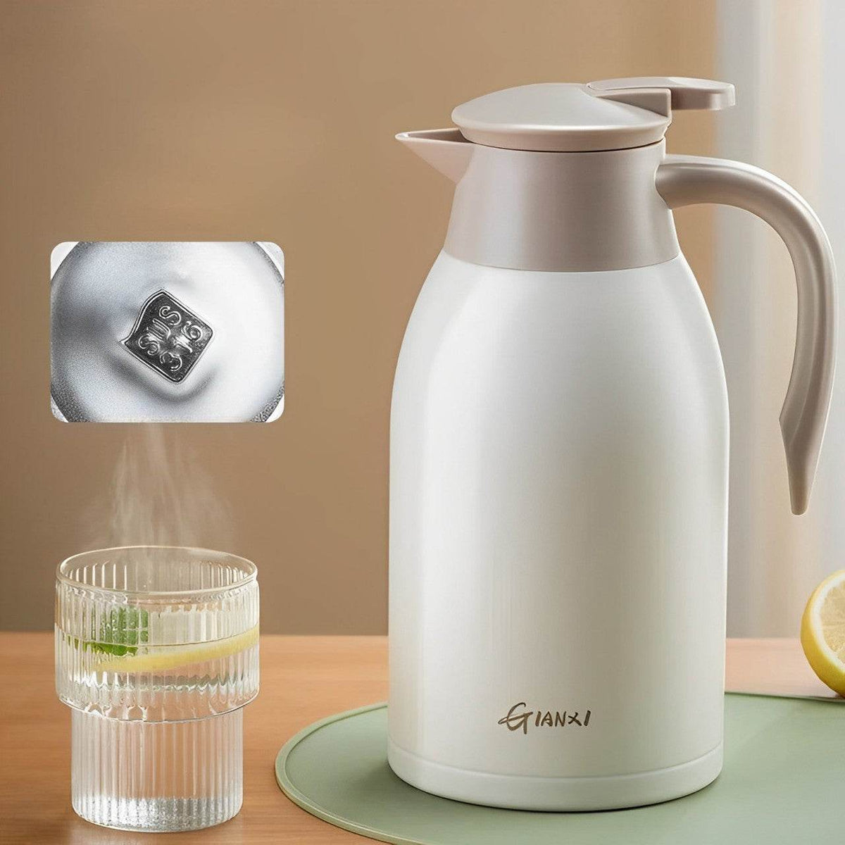 Garrafa Térmica Quente Frio Cerâmica ou Inox de 2000ml - Haustter - Haustter